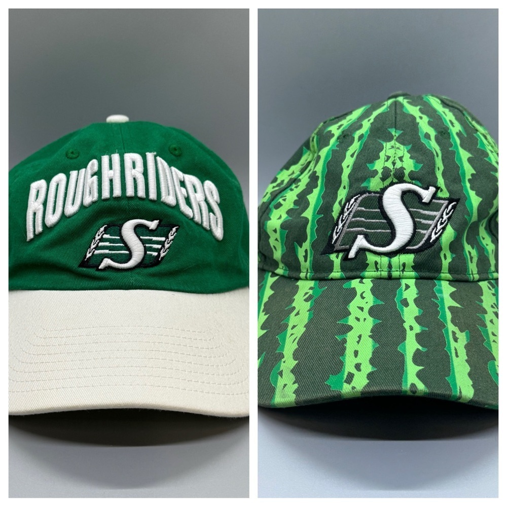 Pair of Vintage Saskatchewan Rough Riders CFL Hats